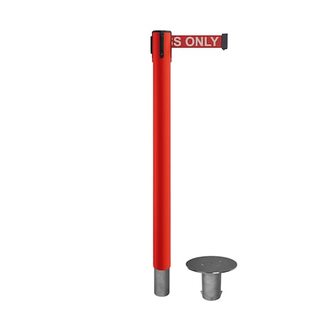 Removable Stanchion Belt Barrier Red Post 16ft.Authorized Belt